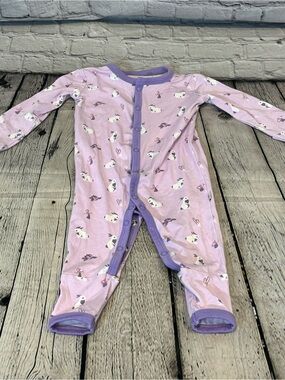 Bubble Baby Bamboo Bunnies Snap Footless Romper